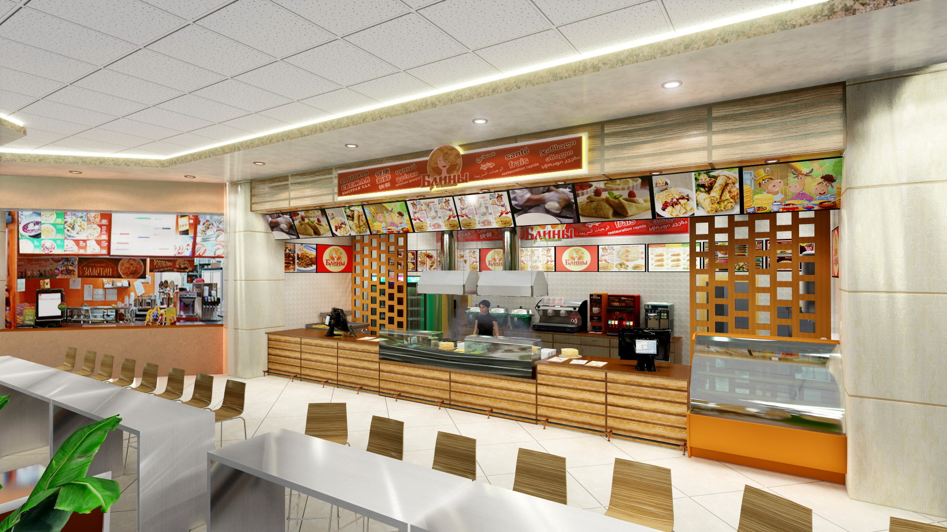 3D presentation of a brand in Foodcourt of a large fuel dispenser. (Video attached) in Cinema 4d Other image