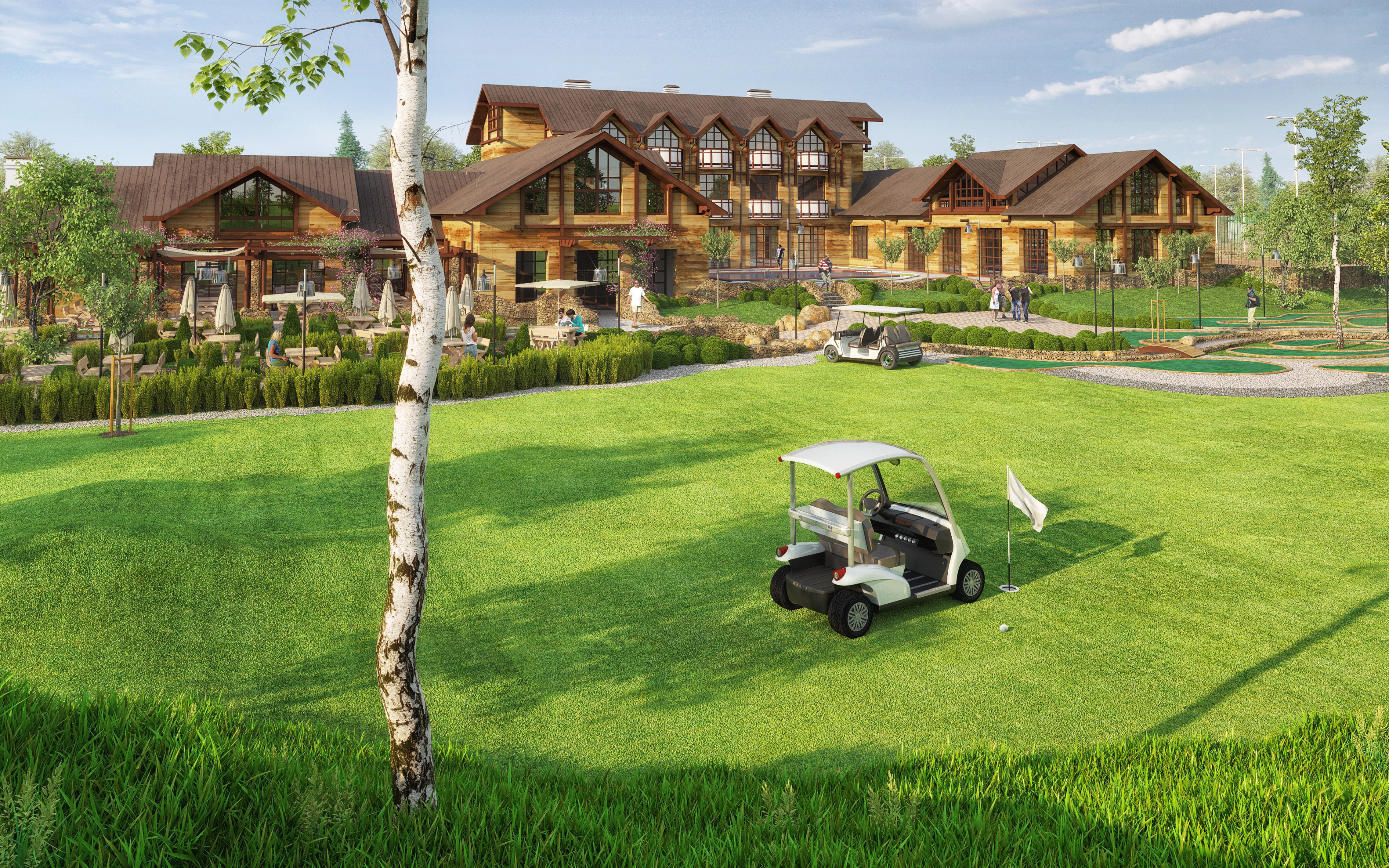 Golf Club in 3d max corona render image