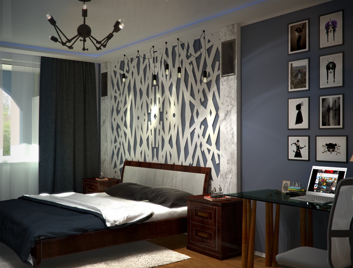 room for a boy in 3d max vray image