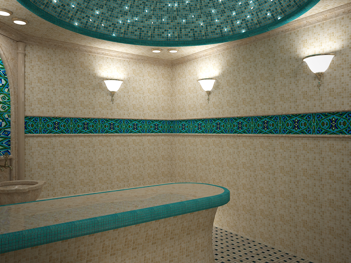 Турецкая баня 03 в 3d max vray 3.0 изображение