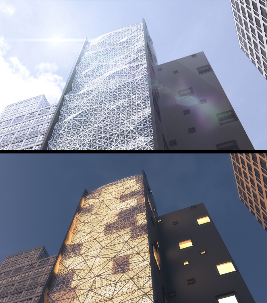 Edifício elevado em 3d max corona render imagem