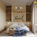 Ніжна і затишна спальня в 3d max corona render зображення