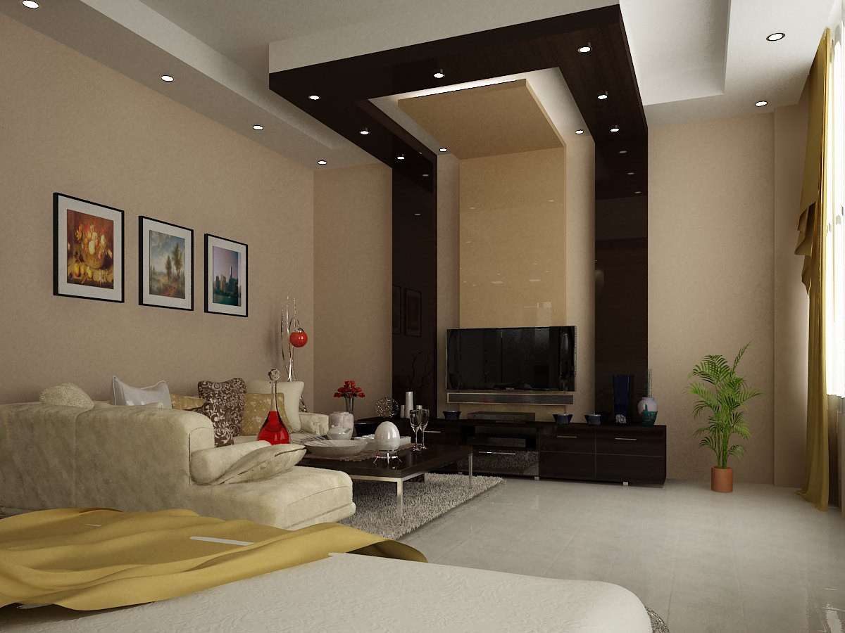 imagen de moderno dormitorio principal simple en AutoCAD vray 1.5