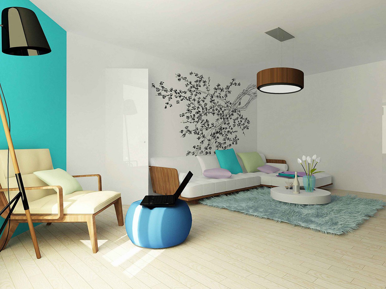 Wohnzimmer-Neugestaltung in Jekaterinburg in 3d max vray Bild
