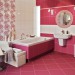 Salle de bain violet dans 3d max corona render image