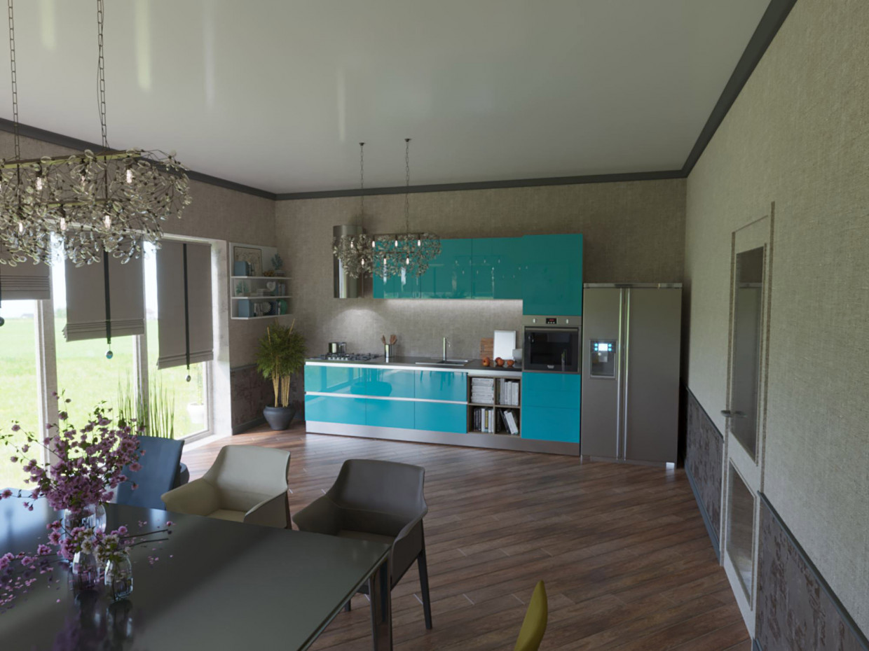 रसोई के स्केच आप स्केच कह सकते हैं ArchiCAD corona render में प्रस्तुत छवि