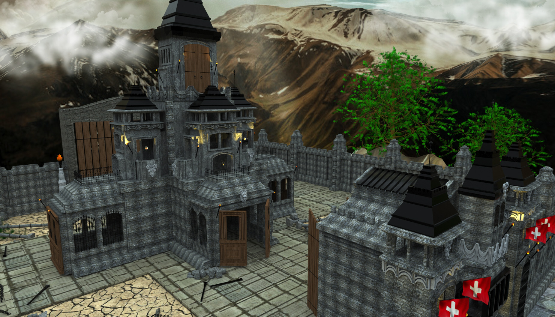 imagen de Castillo antiguo en 3d max vray 3.0
