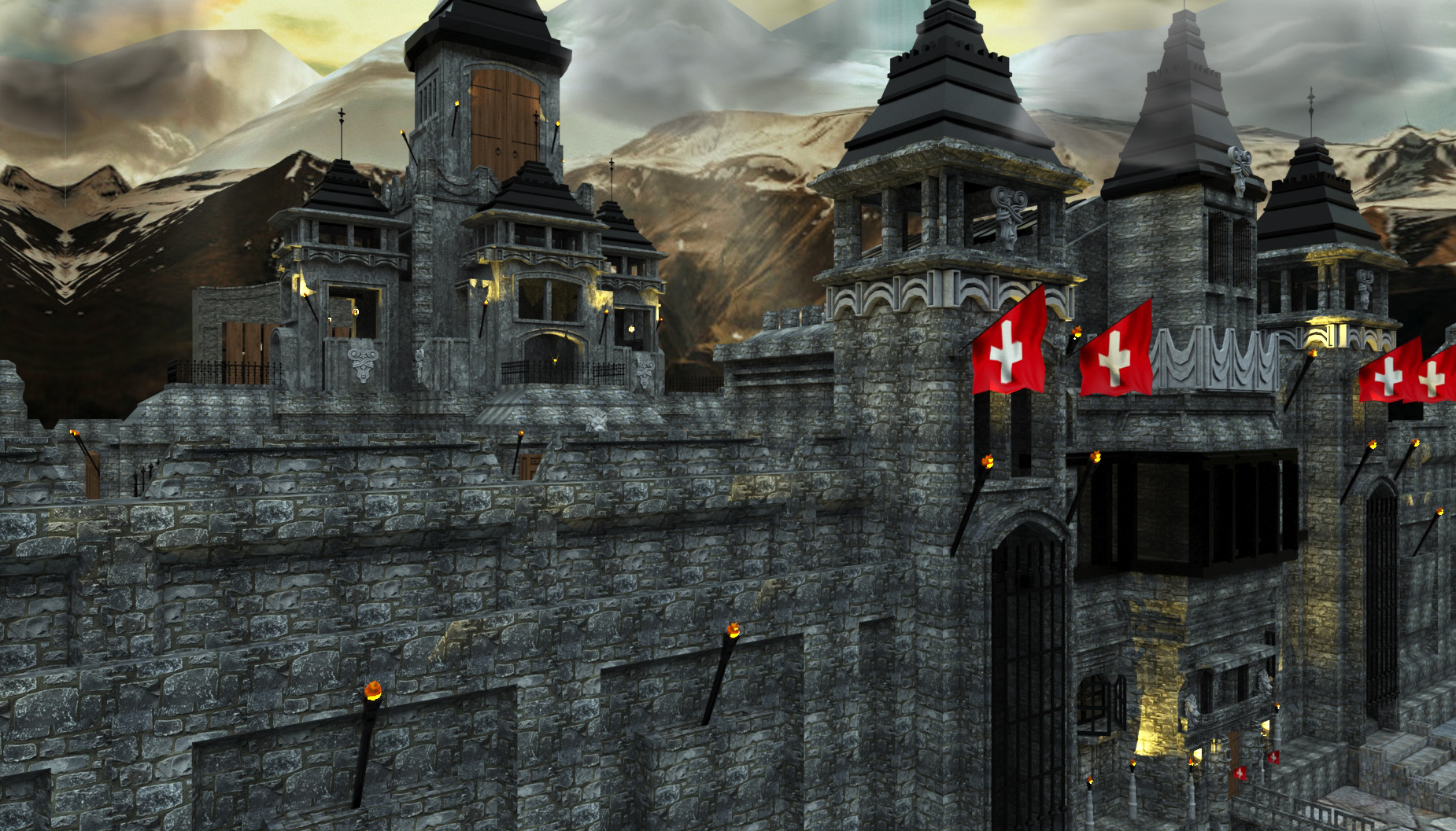 प्राचीन महल 3d max vray 3.0 में प्रस्तुत छवि