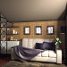 Гостевая комната в коттедже из сруба в 3d max corona render изображение