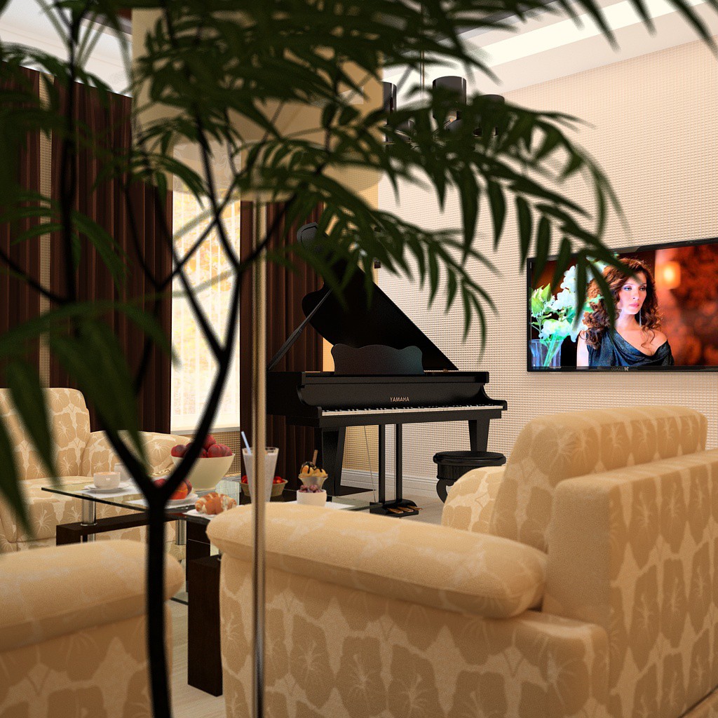 Chambre pour un musicien dans 3d max vray 3.0 image