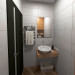 अपार्टमेंट में अतिथि बाथरूम 3d max vray 3.0 में प्रस्तुत छवि