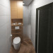 Banheiro de hóspedes no apartamento. em 3d max vray 3.0 imagem