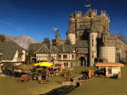 Mittelalterliches Dorf