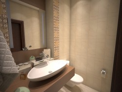 Bathroom tiles Maple brocade.