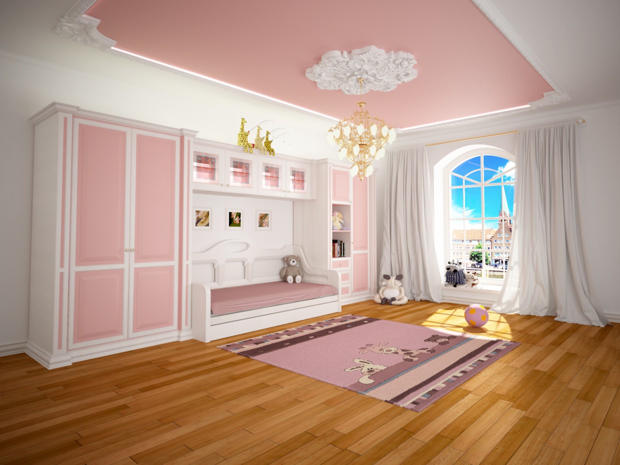 furniture for children in 3d max vray image