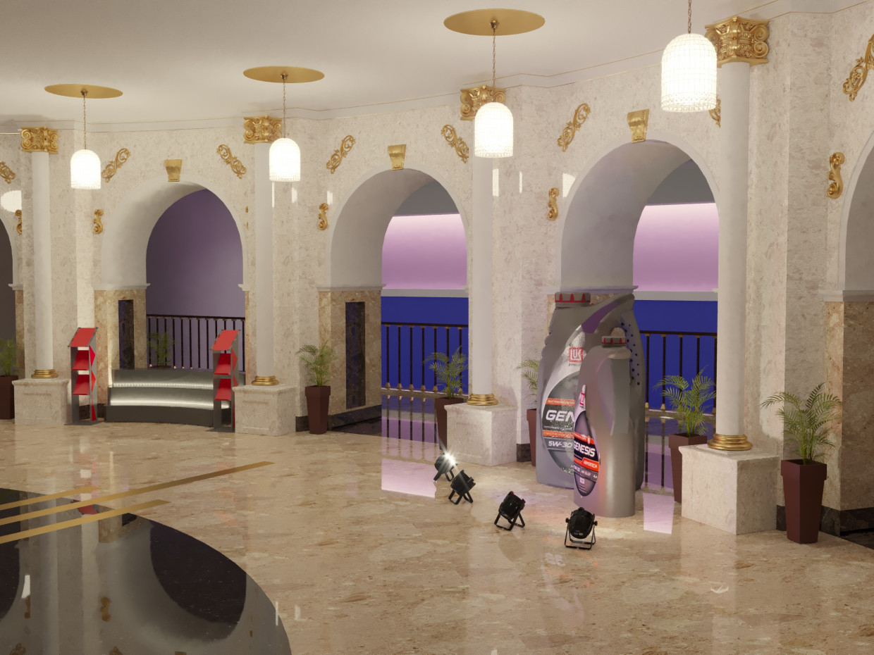 imagen de Hall Hoteles de Ucrania en 3d max corona render