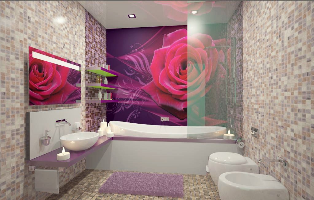 Мозайка в ванной в 3d max vray 2.5 изображение