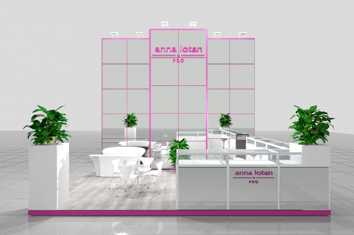 The exhibition stand of Anna Lotan in 3d max mental ray image