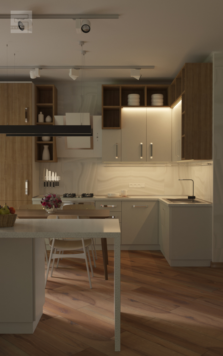 kitchen/кухня в 3d max corona render изображение