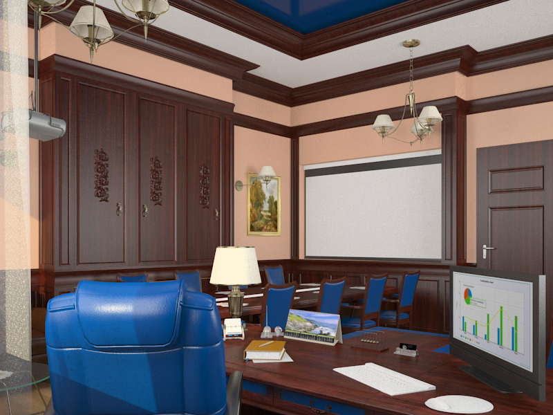 Salle de bureau dans 3d max vray 3.0 image