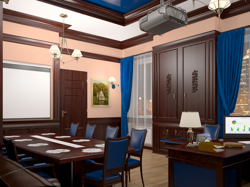 Office room in 3d max vray 3.0 image