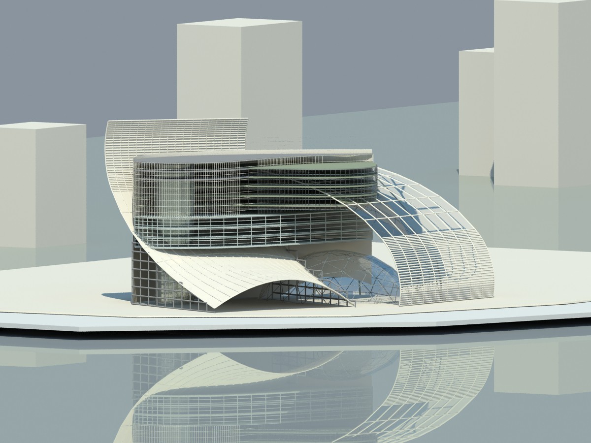 architectural fantasy in 3d max vray image