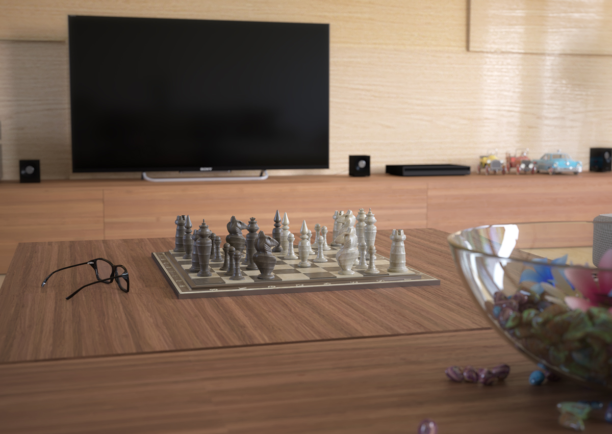 Chess CloseUp in 3d max corona render image