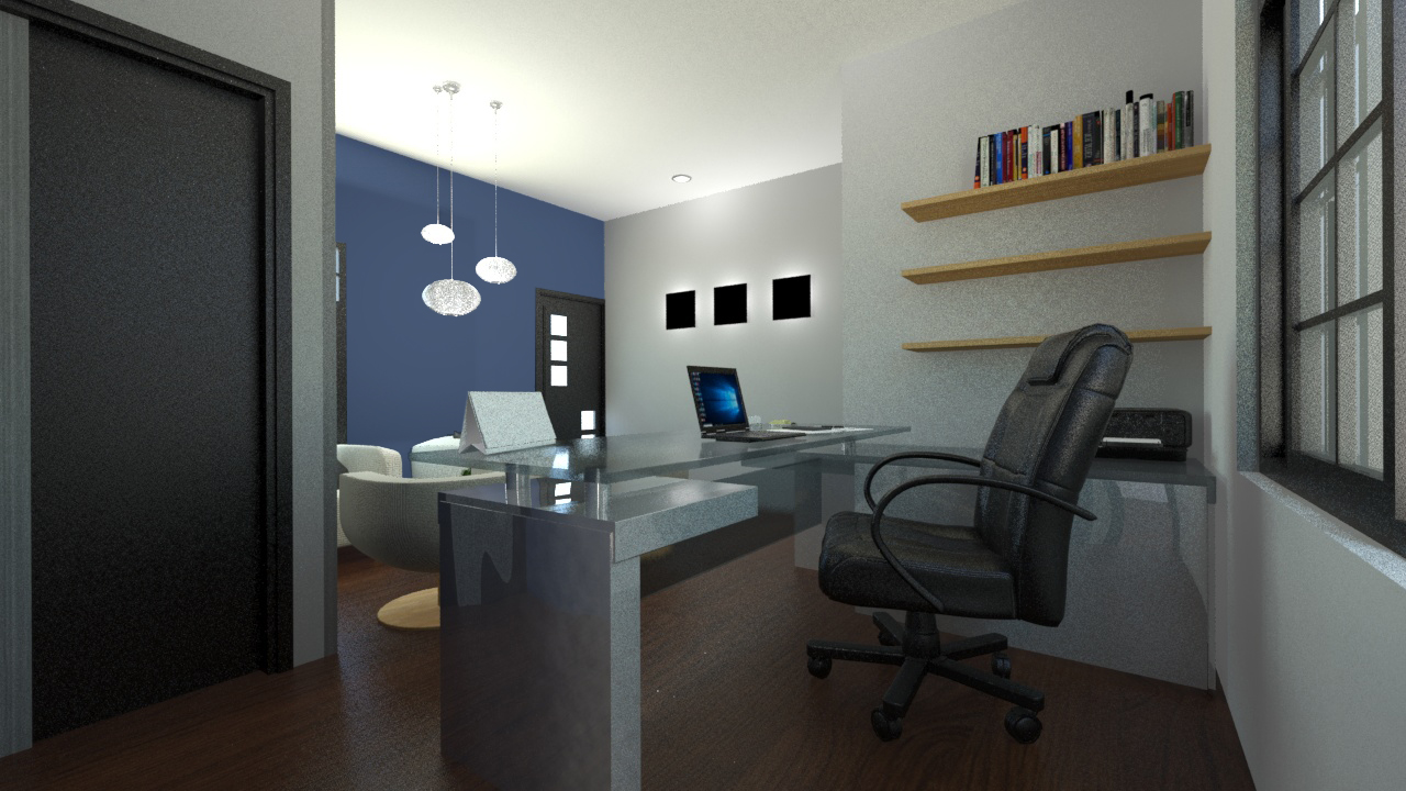 small office in 3d max mental ray image