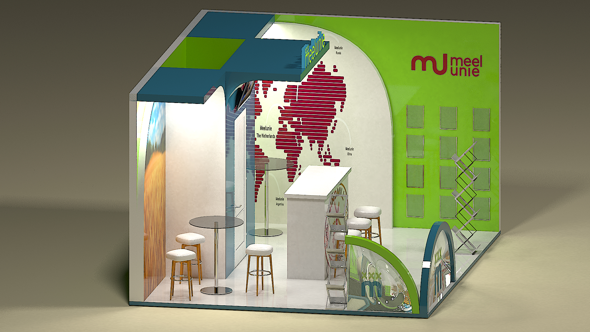 Messestand in 3d max vray 3.0 Bild