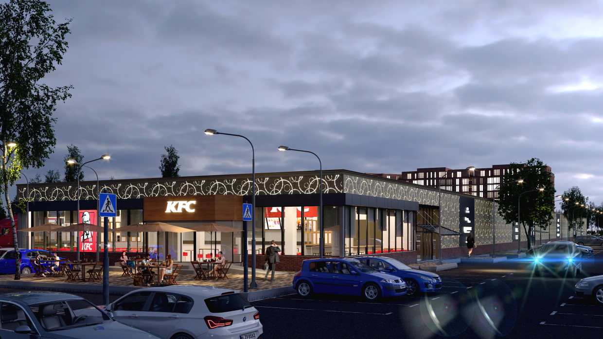 Торговый центр в 3d max corona render изображение