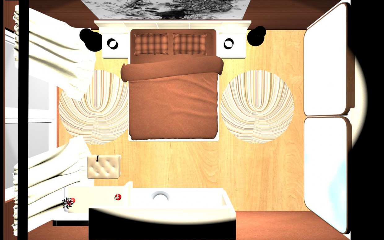 imagen de Dormitorio en 3d max mental ray