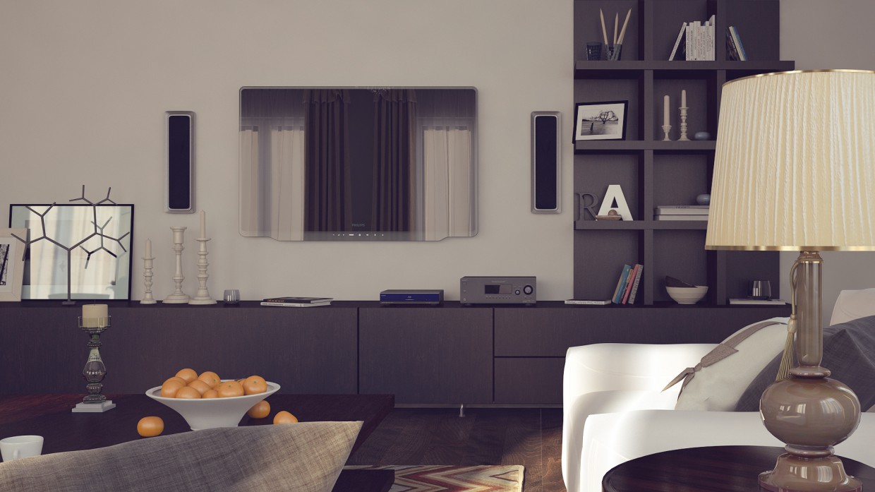 livingroom в 3d max vray изображение
