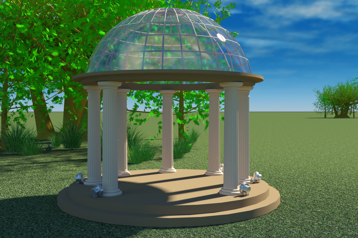 Rotunda in 3d max vray resim