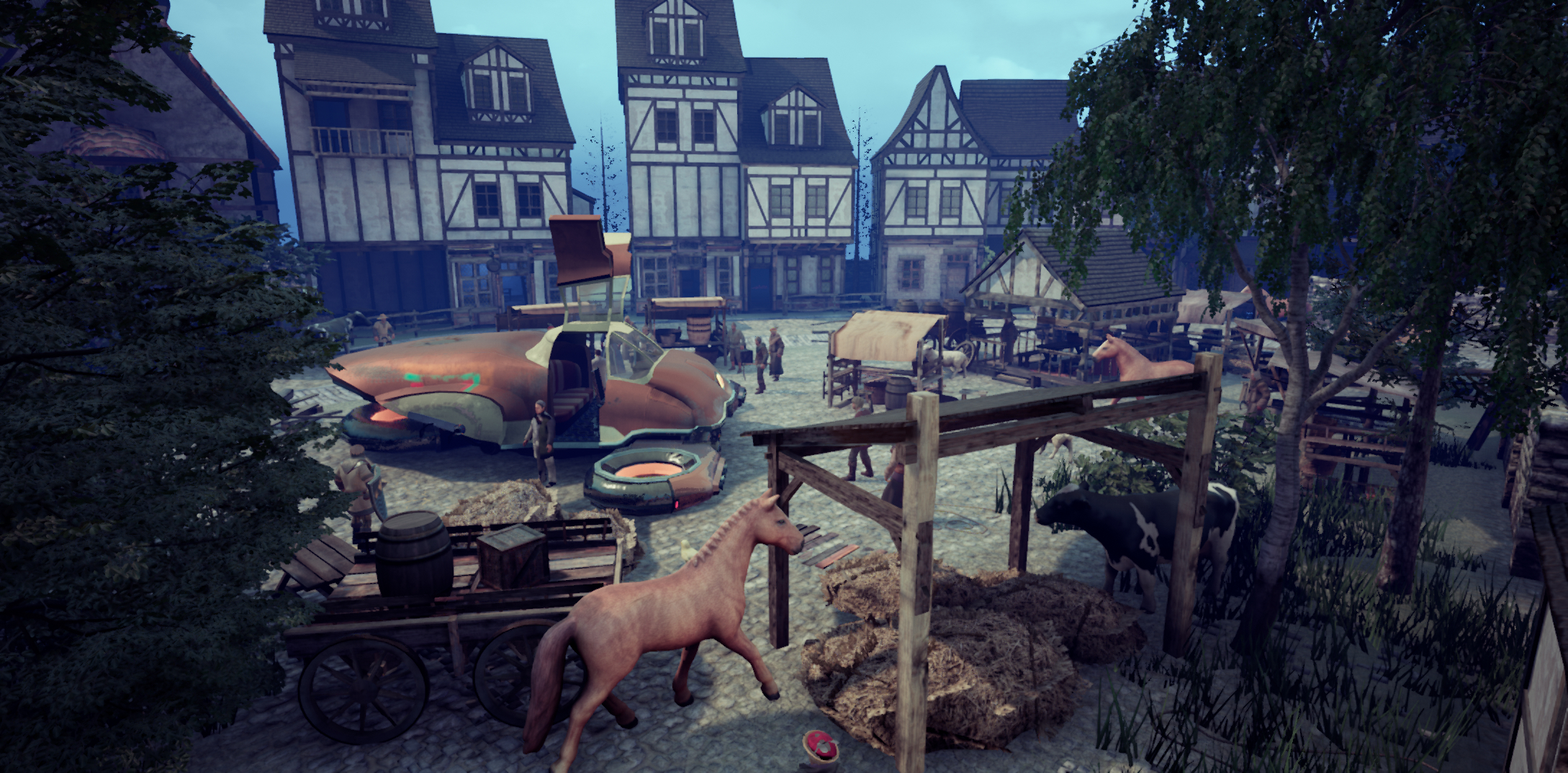 Unreal Engine 4 ve Zaman Makinesi ile Ortaçağ Kasabası in 3d max Other resim