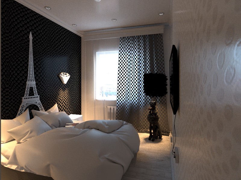 imagen de Apartamento con ilusiones ópticas y ... lámpara de pie-perro. en Cinema 4d corona render