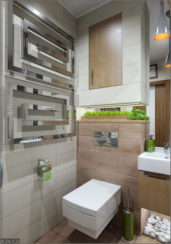 imagen de Diseño de interiores del baño de visitas en Chernigov. en 3d max vray 1.5