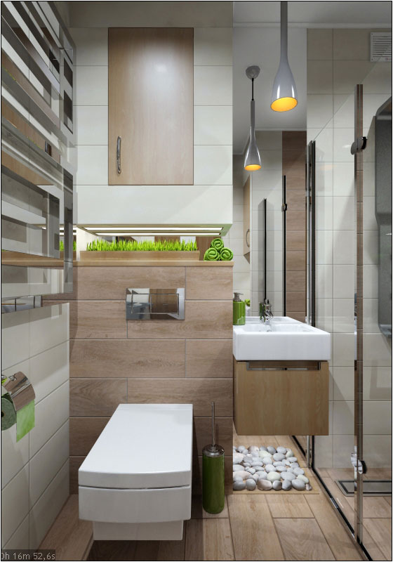imagen de Diseño de interiores del baño de visitas en Chernigov. en 3d max vray 1.5