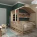 Детские кроватки в 3d max corona render изображение