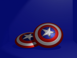 3d captain america shield