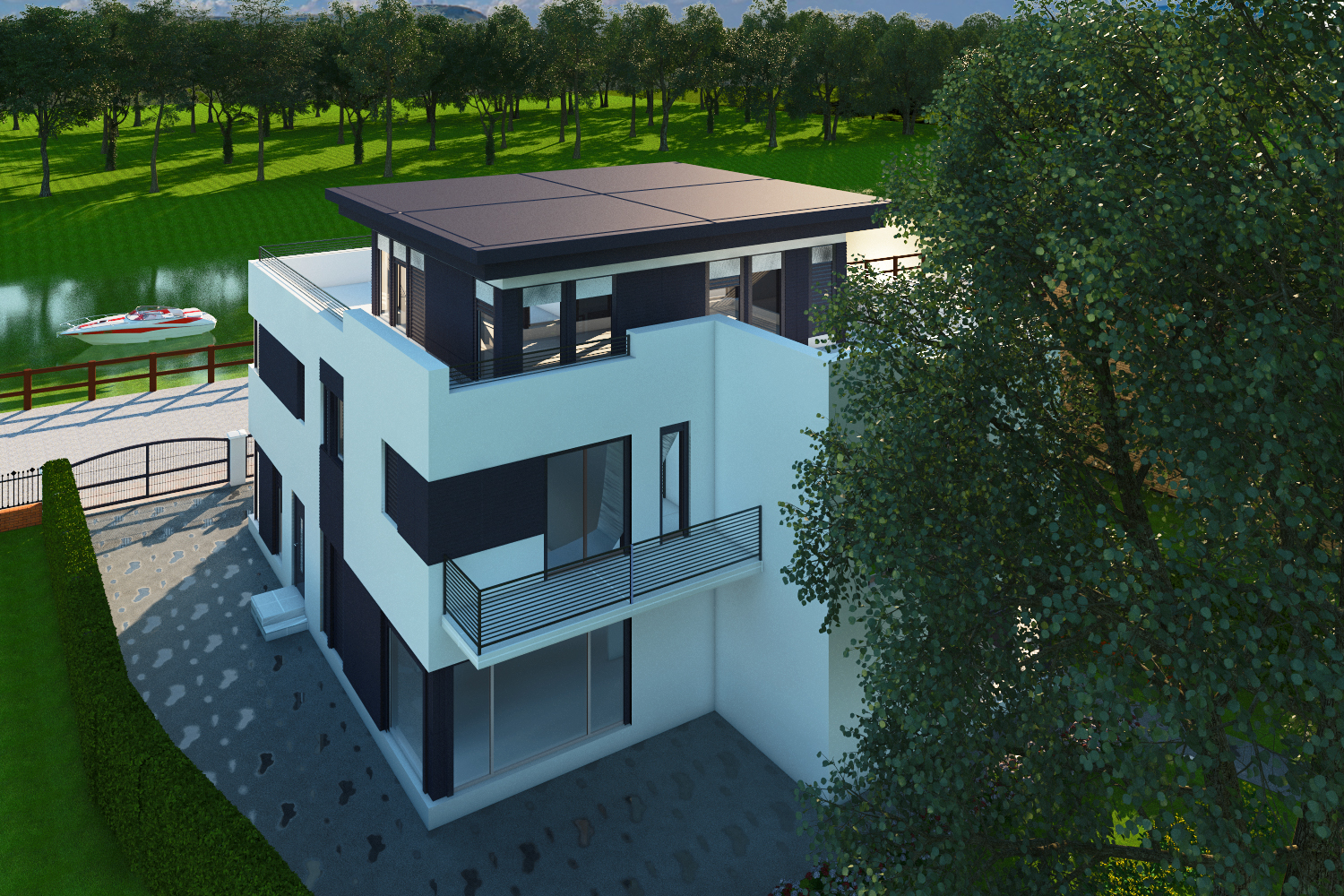 imagen de Proyecto de casa de alta tecnología. en 3d max vray 3.0