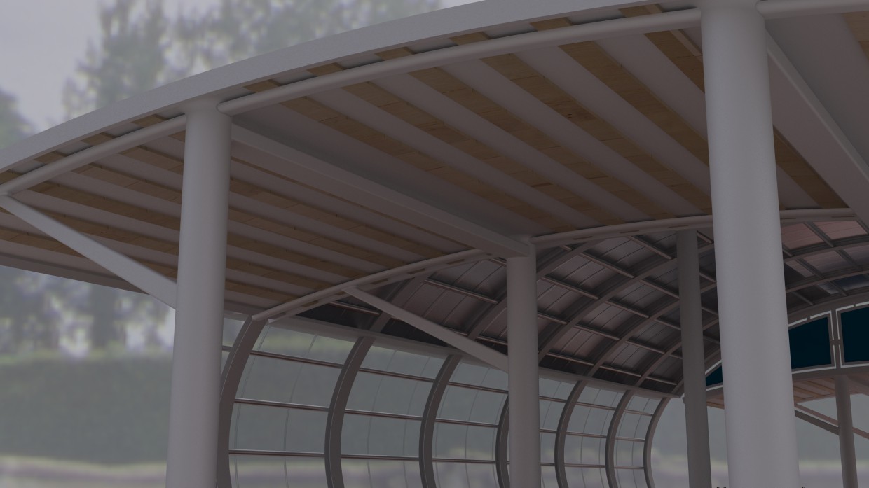 Station in 3d max vray image