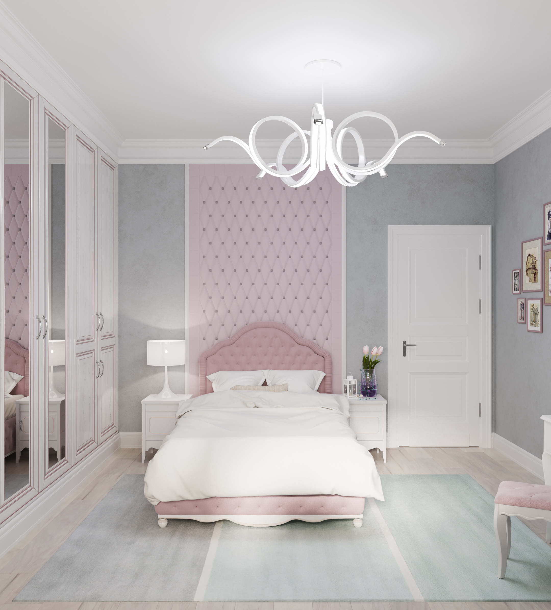 Спальная комната. в 3d max corona render изображение