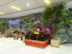 Présentation rapide de l'un des halls du Dino-Park dans le prochain centre commercial. (Vidéo ci-jointe).