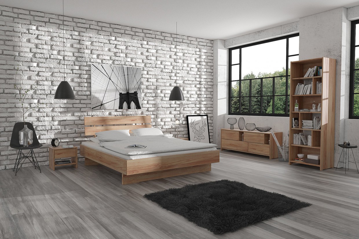 imagen de Dormitorio escandinava urbana en 3d max vray 3.0