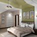 चेरनिगोव में अटारी में बेडरूम का आंतरिक डिजाइन 3d max vray 1.5 में प्रस्तुत छवि