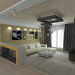 लिविंग रूम, डाइनिंग कमरे + रसोई 3d max vray में प्रस्तुत छवि
