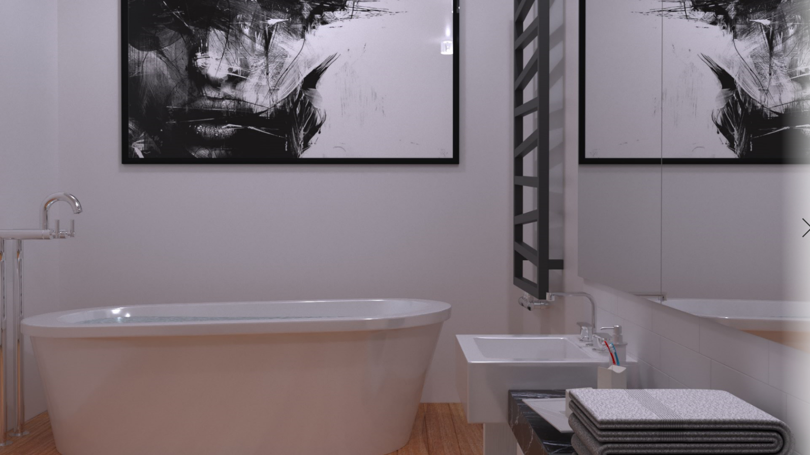 imagen de La visualización de un cuarto de baño en 3d max corona render