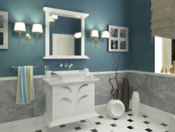 Design and visualization of the bathroom.
