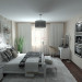 Yatak odası modern Provence in 3d max vray resim