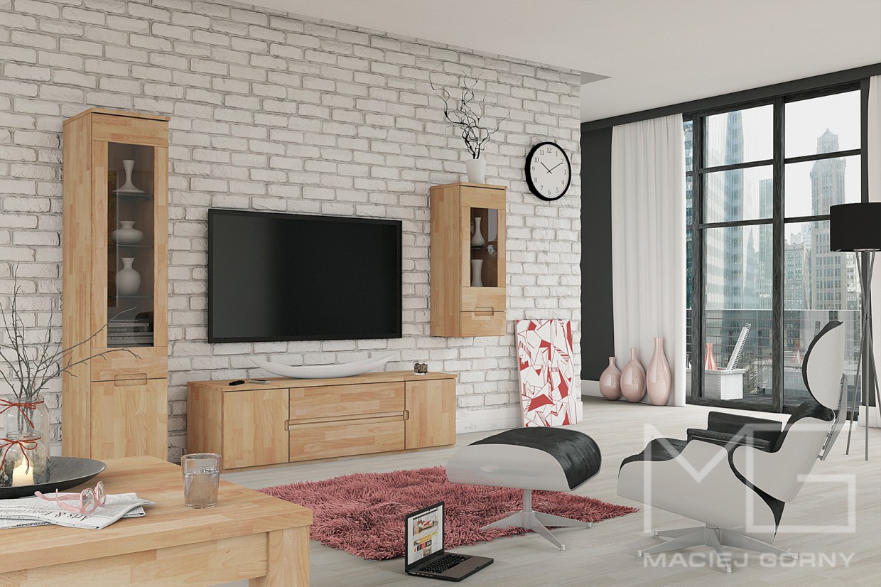 स्कैंडिनेवियाई रहने वाले कमरे 3d max vray 3.0 में प्रस्तुत छवि